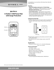 Dynex DX-PT413 Quick Setup Guide (English)