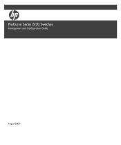 HP 6120XG ProCurve Series 6120 Blade Switches Management and Configuration Guide