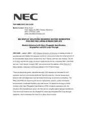 NEC P402-TMX4D Press Release