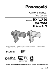 Panasonic HXWA30 HXWA03 User Guide