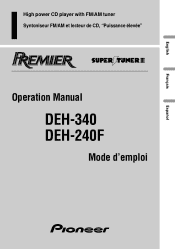 Pioneer DEH-340 Owner's Manual