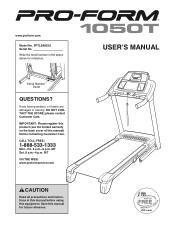 ProForm 1050t Treadmill English Manual
