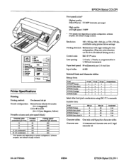 Epson Stylus COLOR Product Information Guide