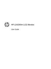HP LD4200tm HP LD4200tm LCD Monitor User Guide