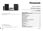 Panasonic SC-PMX9 SC-PMX9 Owner's Manual (English)