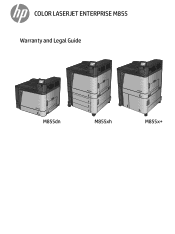 HP Color LaserJet Enterprise M855 Warranty and Legal Guide