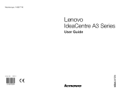 Lenovo IdeaCentre A320 Lenovo IdeaCentre A3 Series User Guide V3.0