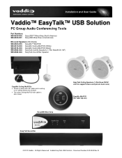 Vaddio Bose DS-16 Speaker Kit EasyTalk Solutions Manual