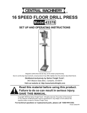 Harbor Freight Tools 43378 User Manual
