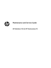 HP EliteDesk 705 Maintenance and Service Guide