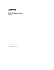 HP SW TL881 DLT Mini-Lib/1 Compaq TL881 MiniLibrary System Users Guide (May 1999)