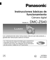 Panasonic DMC-ZS40S-RF Spanish Operating Manual