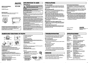 Sanyo VCC-4344 Instruction Manual