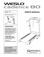 Weslo Cadence 78e Treadmill English Manual