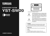 Yamaha YST-SW20 Owner's Manual