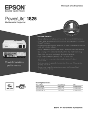 Epson PowerLite 1825 Product Brochure
