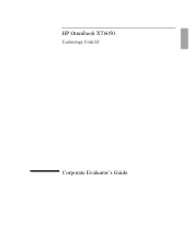 HP OmniBook xt6050 HP Omnibook XT6050 - Corporate Evaluator's Guide