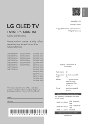 LG OLED65C3AUA Owners Manual