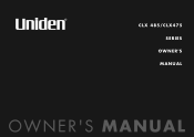 Uniden CLX485 English Owners Manual