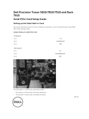 Dell Precision Tower 7910 Dell Precision Tower 5810/7810/7910 and Rack 7910 Serial PCIe-Card Setup Guide