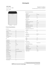 Frigidaire FHPC132AB1 Product Specifications Sheet