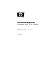 HP T5125 Troubleshooting Guide - HP Compaq t5000 Series Thin Client, 8th Edition