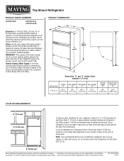 Maytag M8RXNGMBS Dimension Guide