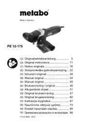 Metabo PE 12-175 Operating Instructions