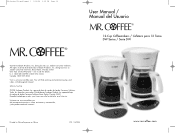 Mr. Coffee DWX23-NP User Manual