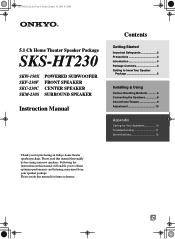 Onkyo SKS-HT230 User Manual English