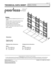Sharp PN-PS330 Peerless Specification Sheet - Bundled Hardware for 3x3 free-standing display