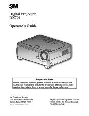 3M DX70I Operation Guide