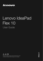 Lenovo Flex 10 User Guide - Lenovo Flex 10