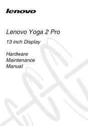 Lenovo Yoga 2 Pro Hardware Maintenance Manual - Lenovo Yoga 2 Pro