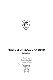 MSI MAG B660M BAZOOKA DDR4 User Manual