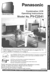 Panasonic PVC2541 PVC2541 User Guide