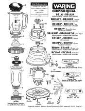 Waring BB150 Parts List and Exploded Diagram
