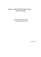 Acer Aspire 4730ZG Aspire 4330 / 4730Z / 4730ZG Service Guide