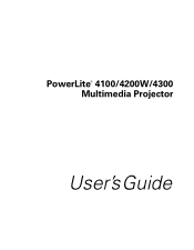 Epson PowerLite 4200W User's Guide