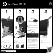 HP TouchSmart 600-1305t Setup Poster (Page 1)