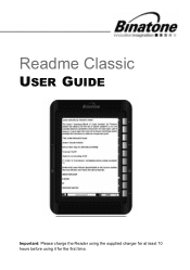 Binatone ReadMe Classic User Manual