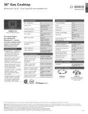 Bosch NGMP677UC Product Spec Sheet