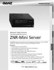 Ganz Security ZNR-MINIi7 ZNR-Mini Specifications