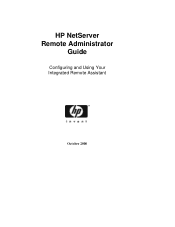 HP LH4r HP Netserver Remote Administrator Guide
