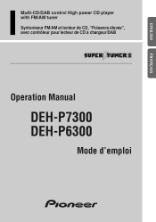 Pioneer DEH-P6300 Owner's Manual