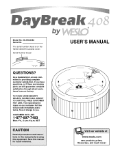 Weslo Daybreak 408 Spa English Manual