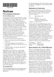 Epson V370 Notices