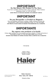 Haier HCM036PB User Guide