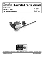 Tanaka HTS-2530PF Parts List
