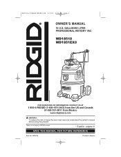 Ridgid WD1851 Owners Manual
